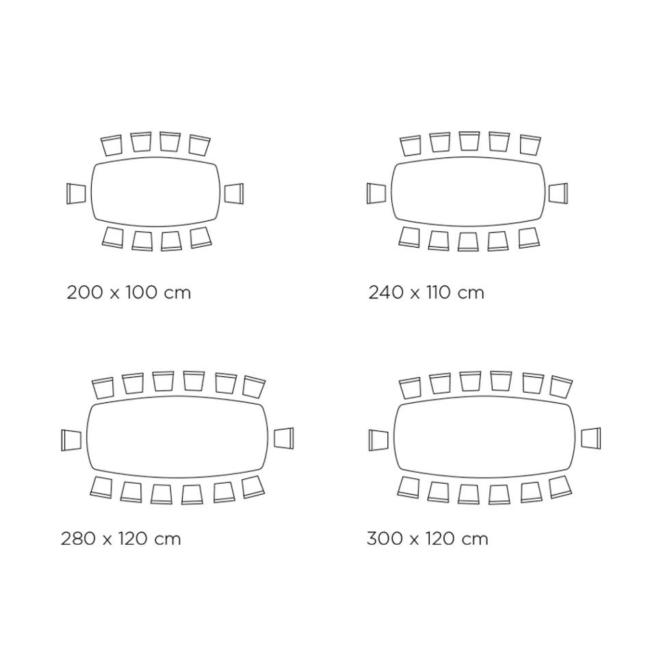 Fester Keramiktisch und Sockel aus schwarz lackiertem Stahl, hergestellt in Italien – Gläser Viadurini