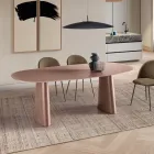 Fester Tisch für zehn Personen mit Glasplatte und MDF-Gestell - Venia Viadurini