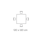 Fester quadratischer Tisch aus Laminat und Stahl, hergestellt in Italien – Schere Viadurini