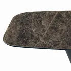 Tisch und Untergestell aus Keramik mit Graphit-Finish, hergestellt in Italien – Hose Viadurini