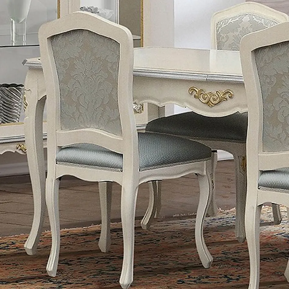 Ausziehbarer Holztisch 280 cm Klassischer Stil Made in Italy - Majesty Viadurini