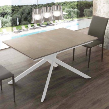 Lecce Holztisch ausziehbar bis 190 cm mit gekreuzter Basis