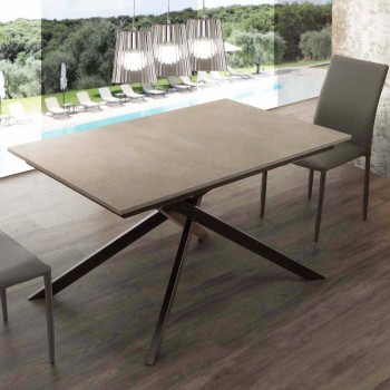 Lecce Holztisch ausziehbar bis 190 cm mit gekreuzter Basis