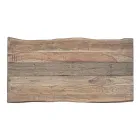 Tisch aus Akazienholz mit recyceltem Einsatz und Homemotion-Stahl - Zalma Viadurini