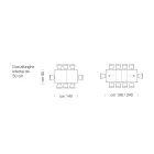 Ausziehbarer Tisch aus Laminatholz bis zu 470 cm, hergestellt in Italien – Gordito Viadurini