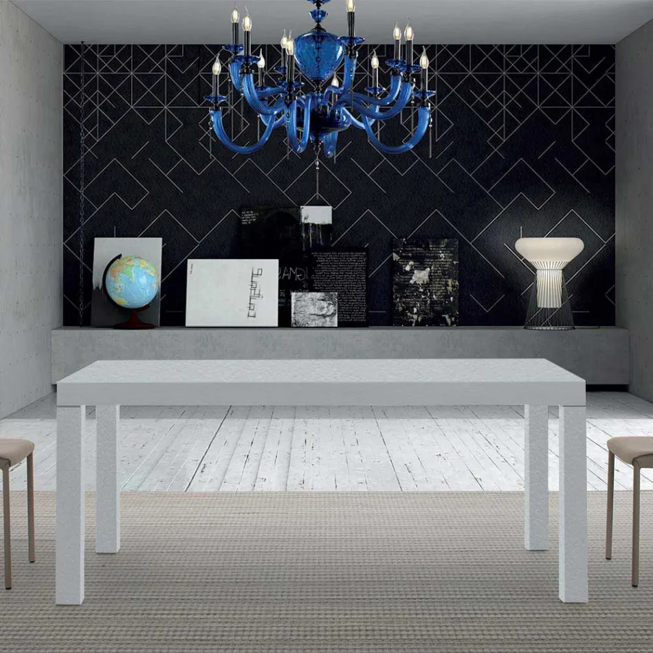 Ausziehbarer Tisch aus Melaminholz bis zu 470 cm, hergestellt in Italien – Gordito Viadurini