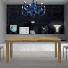 Ausziehbarer Tisch aus Melaminholz bis zu 470 cm, hergestellt in Italien – Gordito Viadurini