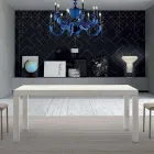 Ausziehbarer Tisch aus Melaminholz bis zu 470 cm, hergestellt in Italien – Gordito Viadurini