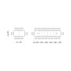 Ausziehbarer Tisch aus Melaminholz bis zu 470 cm, hergestellt in Italien – Gordito Viadurini