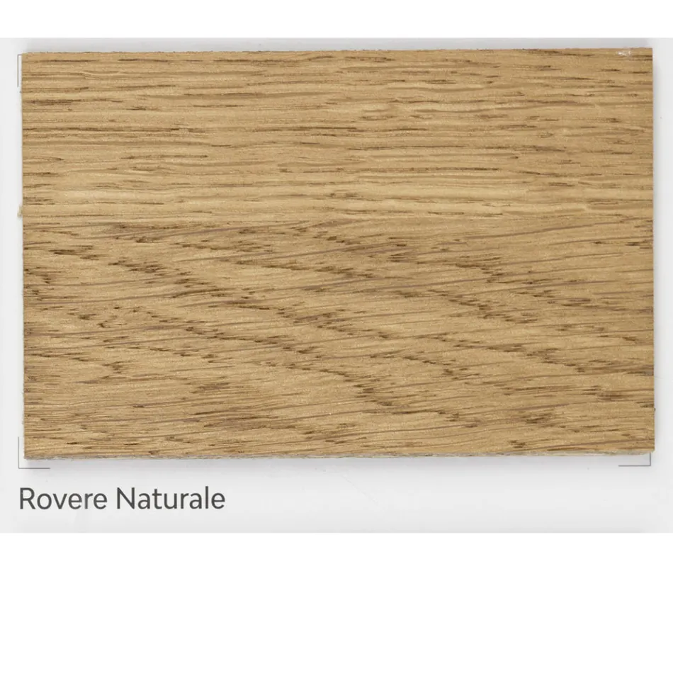 Tisch aus furnierter Eiche und Metallbeine Made in Italy - Consuelo Viadurini