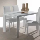 Ausziehbarer Tisch aus gehärtetem Glas mit einer einzigen Phoenix-Buchverlängerung Viadurini