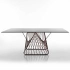 Tisch aus gehärtetem Glas in modernem Design, hergestellt in Italien, Mitia Viadurini