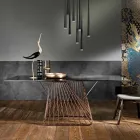 Tisch aus gehärtetem Glas in modernem Design, hergestellt in Italien, Mitia Viadurini