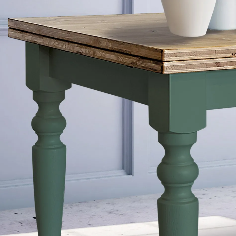 Ausziehbarer Wohnzimmertisch aus nordischer Tanne Made in Italy - Benidorm Viadurini