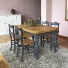 Ausziehbarer Wohnzimmertisch aus Eiche mit geformten Ecken Made in Italy - Rafael Viadurini