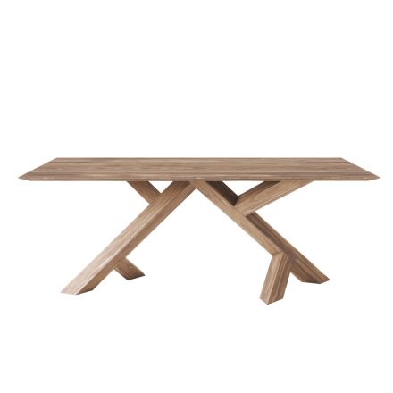 Wohnzimmertisch aus echtem massivem Nussbaumholz Made in Italy - Boromir Viadurini