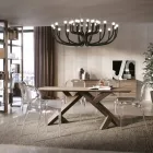 Wohnzimmertisch aus echtem massivem Nussbaumholz Made in Italy - Boromir Viadurini