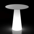 Außenleuchttisch mit LED-Lichtbasis und runder Platte Made in Italy - Forlina