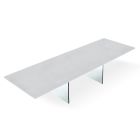 Moderner ausziehbarer Tisch auf 300 cm aus Laminat und Glas, hergestellt in Italien – Tear Viadurini