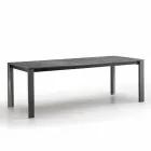 Moderner ausziehbarer Tisch aus Steinzeug und Buchenholz aus italienischem Duccio Viadurini