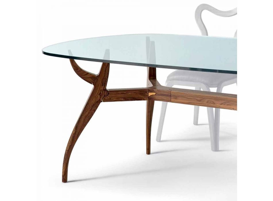 Ovaler Esstisch aus Holz im modernen Design, L197xP109 cm, Fraco Viadurini