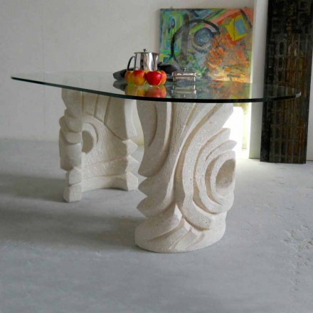 petra ovaler Tisch mit modernem Design Kristall Furien Viadurini