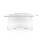 Ovaler Tisch aus transparentem Plexiglas, hergestellt in Italien - Gabriela Viadurini