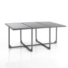 Innen- und Außentisch mit 6 Stühlen mit verstellbarer Rückenlehne und 4 Hockern – Venir Viadurini