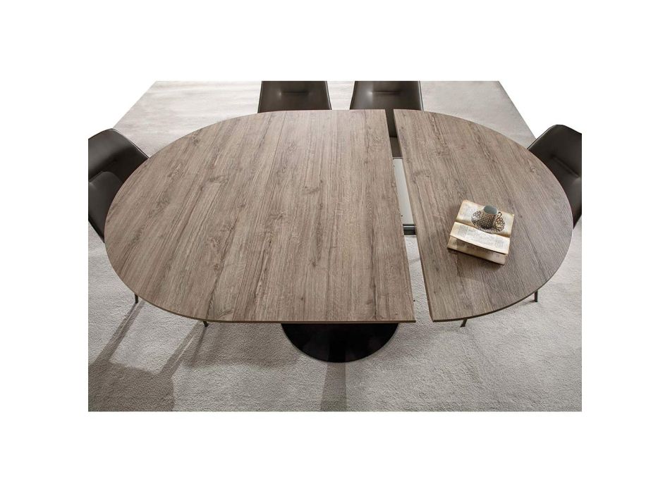 Esstisch mit ausziehbarer runder Platte bis zu 170 cm - Moreno