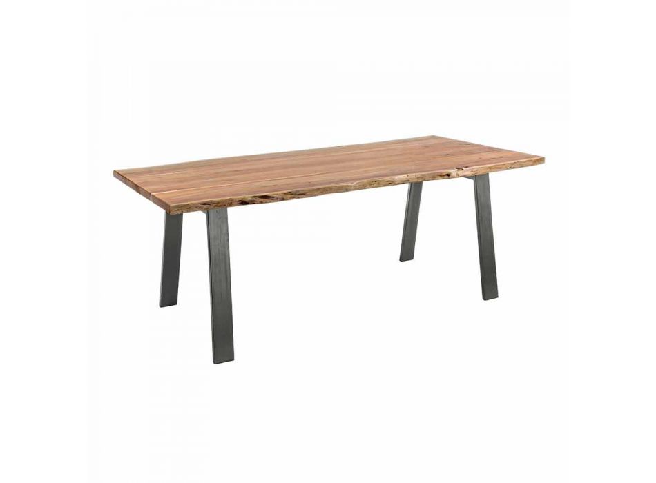 Design Esstisch aus Holz und Stahl Homemotion - Cannes