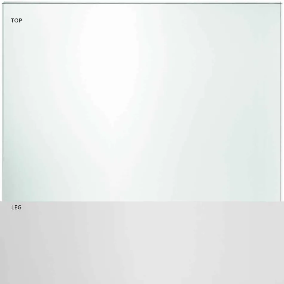 Tischplatte aus extra klarem Glas und Metallbeinen 3 Ausführungen 4 Größen - Speck Viadurini