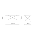 Outdoor-Klapptisch aus verzinktem Stahl Made in Italy - Selvaggia Viadurini