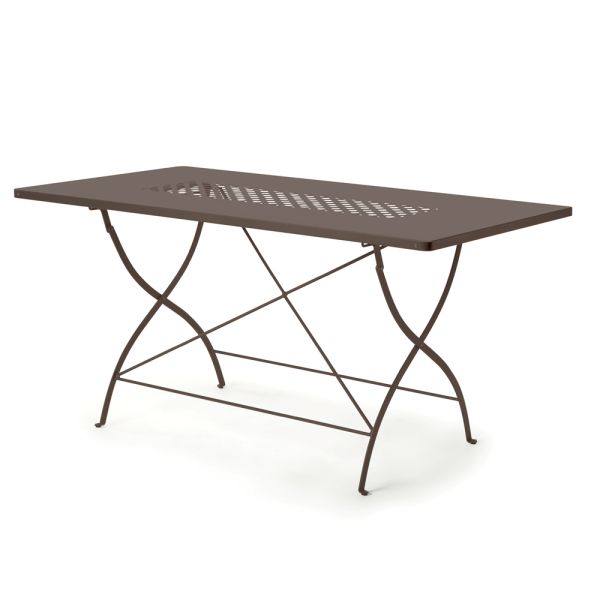 Outdoor-klapptisch aus verzinktem stahl made in italy - selvaggia