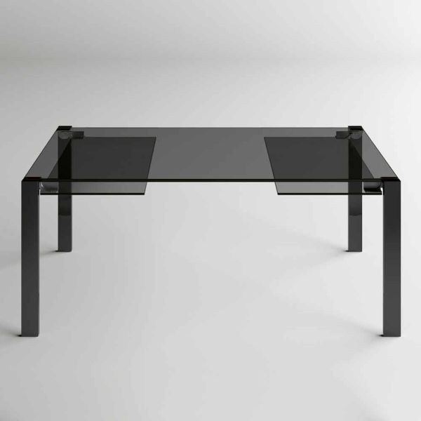 Ausziehbarer esstisch bis 280 cm mit glasplatte made in italy - melo