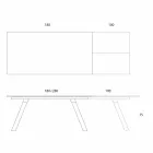 Ausziehbarer Esstisch Keramikplatte bis zu 2,8 m Made in Italy - Paoluccio Viadurini