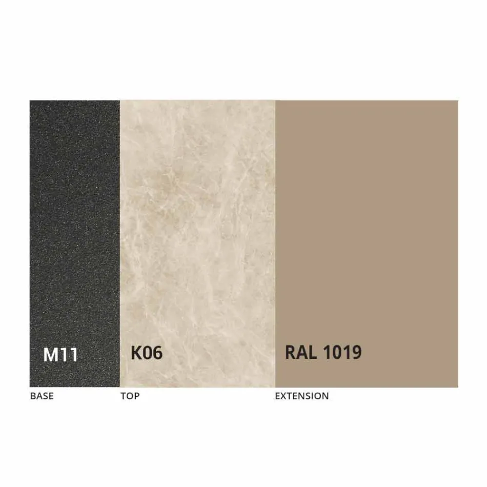 Ausziehbarer Esstisch Keramikplatte bis zu 2,8 m Made in Italy - Paoluccio Viadurini