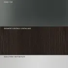 Esstisch mit quadratischer Glasplatte und Holzsockel Made in Italy - Kuadro Viadurini