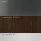 Esstisch mit quadratischer Glasplatte und Holzsockel Made in Italy - Kuadro Viadurini