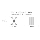 Outdoor-Esstisch aus Aluminium und Steinzeugplatte Made in Italy - Donovan Viadurini