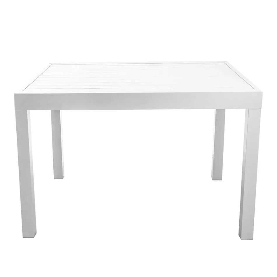 Quadratischer Tisch ausziehbar auf 180 cm aus Aluminium - Marker Viadurini