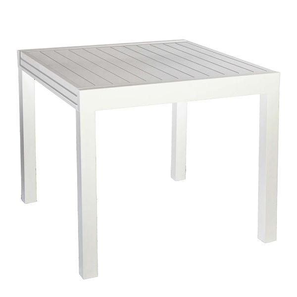 Quadratischer tisch ausziehbar auf 180 cm aus aluminium - marker