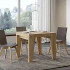 Quadratischer Tisch, ausziehbar auf 246 cm, aus Holz, hergestellt in Italien – Blume Viadurini