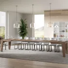 Quadratischer Tisch, ausziehbar auf 440 cm, aus Holz, hergestellt in Italien – Blume Viadurini