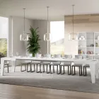 Quadratischer Tisch, ausziehbar auf 440 cm, aus Holz, hergestellt in Italien – Blume Viadurini