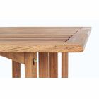 Quadratischer Tisch im Freien aus Akazienholz mit 4 Klappstühlen - Salbei Viadurini