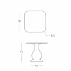 Quadratischer Esstisch, HPL-Platte - 19. Jahrhundert von Slide Viadurini