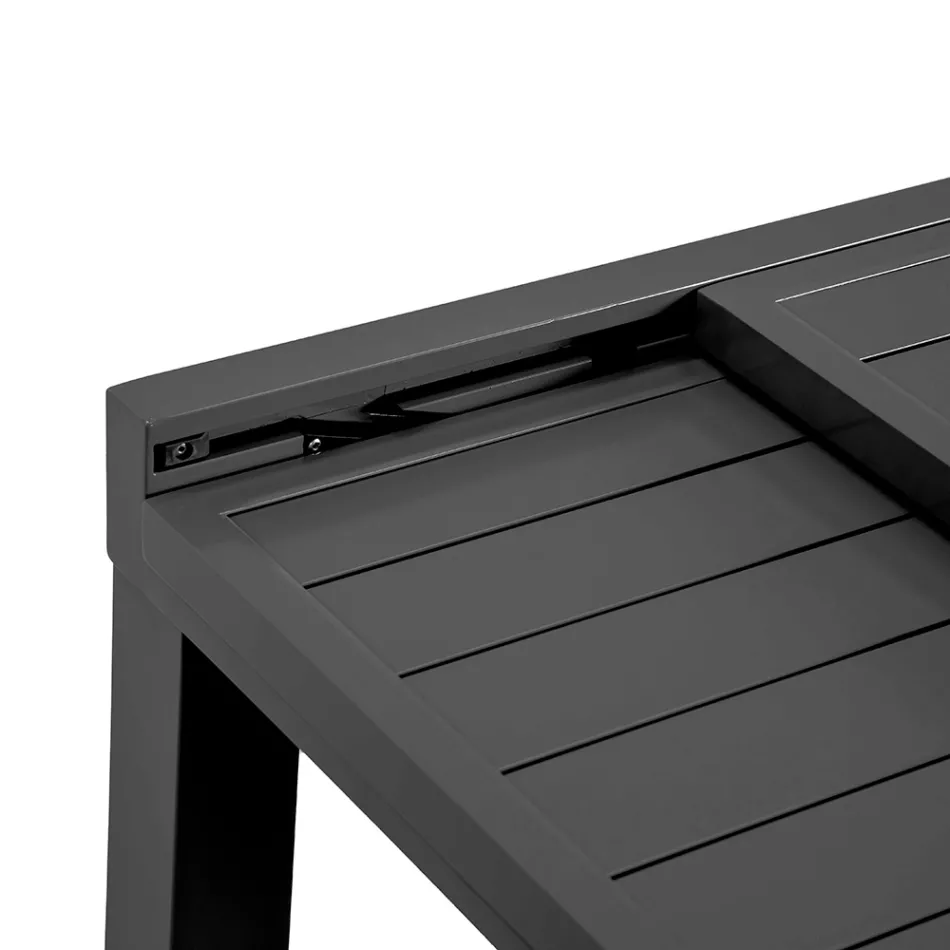 Rechteckiger Tisch ausziehbar auf 210 cm aus Aluminium - Pennarello Viadurini