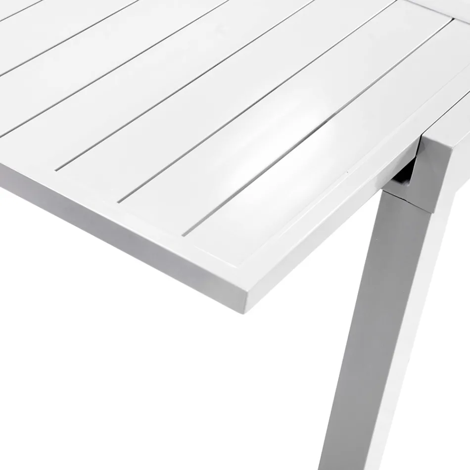 Rechteckiger Tisch ausziehbar auf 210 cm aus Aluminium - Pennarello Viadurini