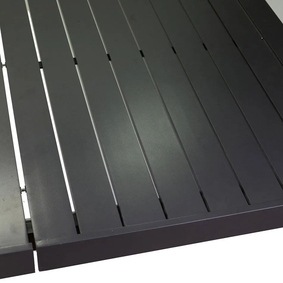 Rechteckiger Tisch ausziehbar auf 240 cm für den Außenbereich aus Aluminium - Sheet Viadurini