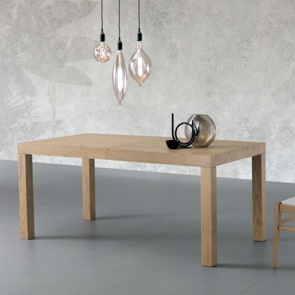 Ausziehbarer rechteckiger tisch (300 cm oder 340 cm) aus holz - passoa